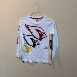 NFL Kids Arizona Cardinals Long Sleeve Tee - White